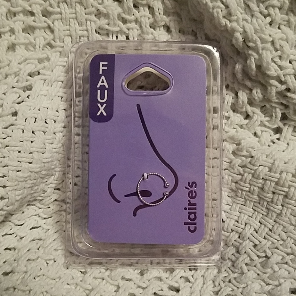 Faux Nose Ring | Claire's | Silver